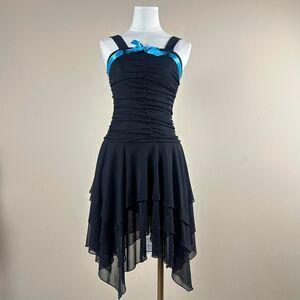 Asymmetrical Byer Girl Scene Whimsigoth Fairy Dress with Ruched Details